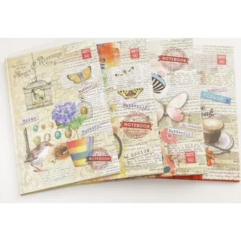 Zápisník Designová záznamní kniha Fresh, tvrdé desky, formát A4, 80listů, čtvereček - mix motivů 2