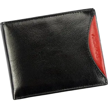 ROVICKY Černo-červená kožená pánská peněženka RFID v krabičce