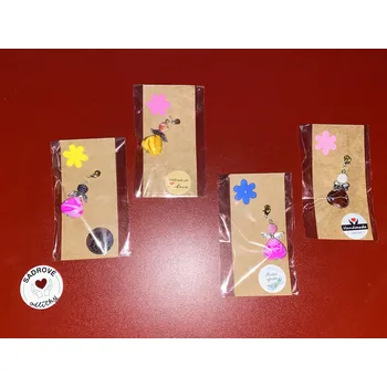 HandMade by VeJa Dárková karta HP - kytka s velkým srdcem andílka