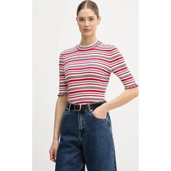 Dámské tričko Tričko Tommy Hilfiger WW0WW47815 červená 33X, vel. S