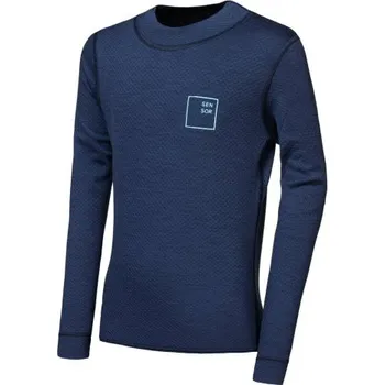 Sensor Merino DF Logo Up juniorské triko dl.rukáv deep blue 150