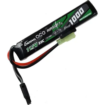 Baterie pro airsoftovou zbraň Li-Pol akumulátor Gens ACE G-Tech 11,1V 1000mAh 25C - Mini Tamiya