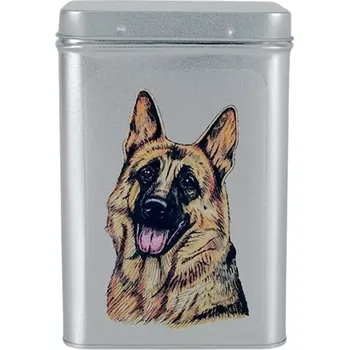 Dóza na potraviny Plechová dóza - německý ovčák (objem 1,5 l)