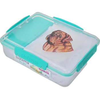 Dóza na potraviny Svačinový box Sistema - bordó doga (objem 975 ml)