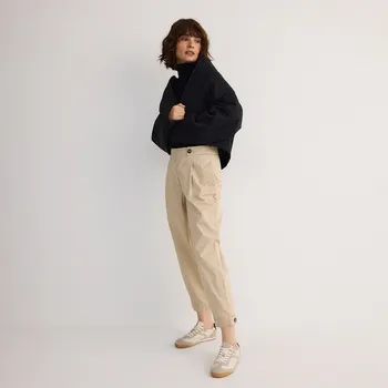 Dámské kalhoty Reserved - Kalhoty baloon - béžová - 648AC-80X - 648AC-80X-XXL-3