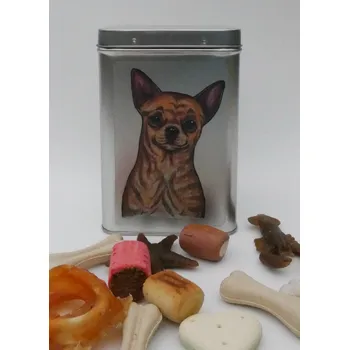 Chovatelství Čivava krátkosrstá - plechová dóza s pamlsky pro psy (30 kusů pamlsků)