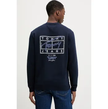 Pánská mikina Bavlněná mikina Tommy Jeans DM0DM22366 námořnická modř 59X, vel. XXL