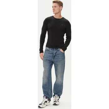 Tommy Jeans S dlouhým rukávem DM0DM04409 Černá Slim Fit XXL