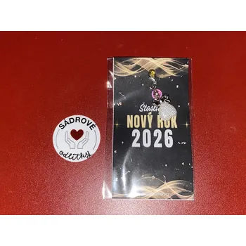 HandMade by VeJa Dárková karta - Štaný Nový rok (černo-zlatý)