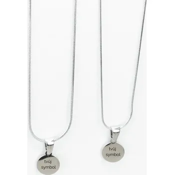 Náhrdelník Náhrdelník Vibe - tvůj originál Barva: Černá, Délka řetízku: 60cm, Gravírování: Jednostranně