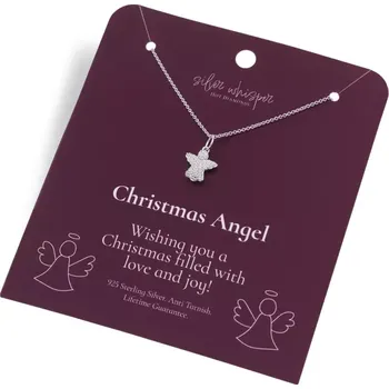 Náhrdelník Stříbrný náhrdelník Hot Diamonds Silver Whisper Christmas Angel SWP013