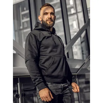 Pánská mikina Pánská mikina s kapucí klokanka černá Bolf MB001A2 - XL