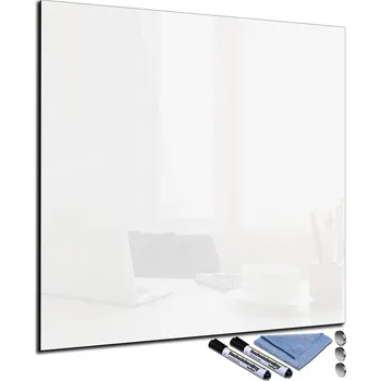 Glasdekor Magnetická skleněná tabule 40x40cm Barva: Bílá RAL 9010, Rozměr V/Š: 40x40cm