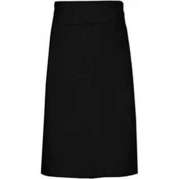 Kuchyňská zástěra Link Kitchen Wear Kuchařská zástěra s kapsou – keprová, praní na 60 °C Barva: Černá, Velikost: 70 x 120 cm X1000T