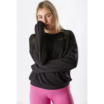 Dámská móda GoldBee Krajková Mikina Black Barva: Black, Velikost: S