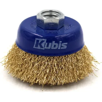 Brusný kotouč Rotační kartáč hrnkový do úhlové brusky pr. 125 mm, vlnitý pomosazený