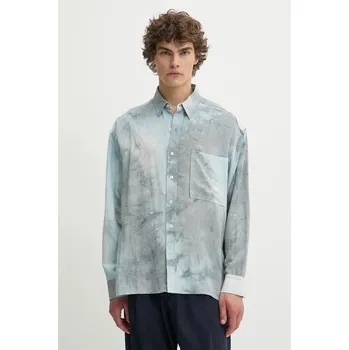 Pánská košile Košile s příměsí lnu IRO MP18NARCISSE modrá 05A, vel. 40