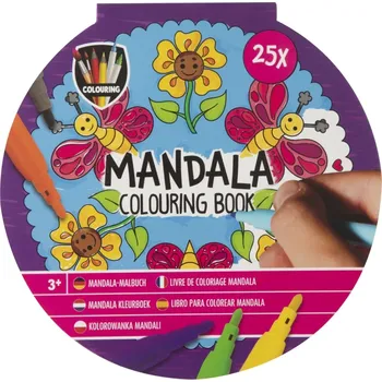 omalovánky Kniha omalovánek mandala 15 × 15 cm, 25 listů