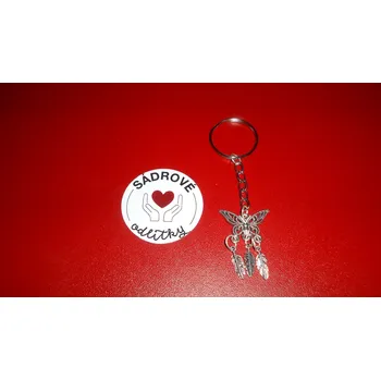 HandMade by VeJa Přívěšek na klíče - moty #769;l s per #780;i #769;m s r #780;eti #769;zkem