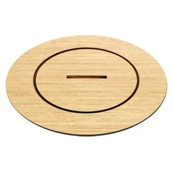 Elektrická zásuvka Lithoss Podlahová zásuvka ARPI IP 66 Round broušená mosaz Zásuvky: 2x USB 1500mA