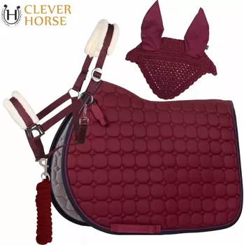 SET dečka + čabraka + ohlávka + vodítko vínová