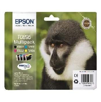 EPSON cartridge T0895 (black/cyan/magenta/yellow) multipack (opice), C13T08954010