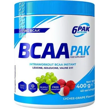 Aminokyselina 6Pak Nutrition BCAA Instant Pak 400 g Příchuť: Kiwi + pomeranč