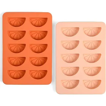 Tvořítko na led Forma na ledové kostky Here's How The Dotty 15,5 cm 2-pack oranžová barva HHC139UK 20X