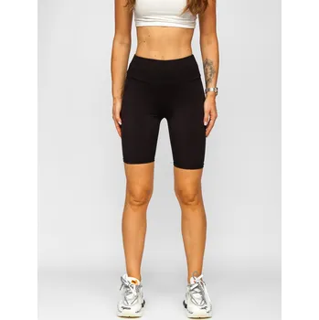 Dámské legíny Černé dámské proužkované kratké leginy Bolf 5YY733 - L/XL