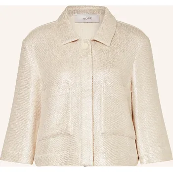 Dámský blejzr More Dámská Bunda Hranatého Střihu, režná / stříbrná, 40