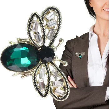 Brož Camerazar Brož proti hmyzu se zirkony a zelenými krystaly