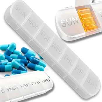 Lékárnička Camerazar Týdenní organizér na léky - Krabice na tablety s přihrádkami na 7 dní