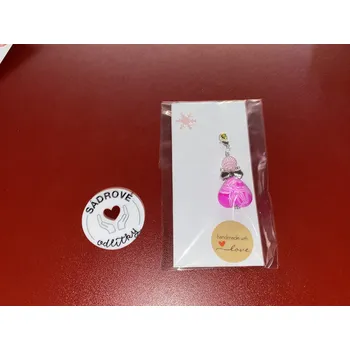 HandMade by VeJa Dárková karta BP - vločka s velkým srdcem andílka