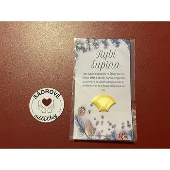 HandMade by VeJa Dárková karta - Rybí šupina (Vánoce)