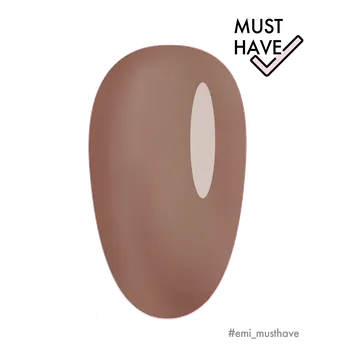 Lak na nehty emi E.MiLac Fiber Base Gel Umber #7, 9 ml. - Modelační báze se zpevňujícím syntetickým vláknem