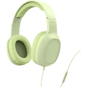 Sluchátka Hama USB-C sluchátka s mikrofonem Fun C, uzavřená, zelená