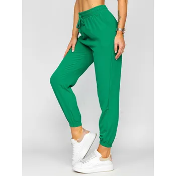 Dámské kalhoty Zelené dámské textilní jogger kalhoty Bolf W7322 - 2XL