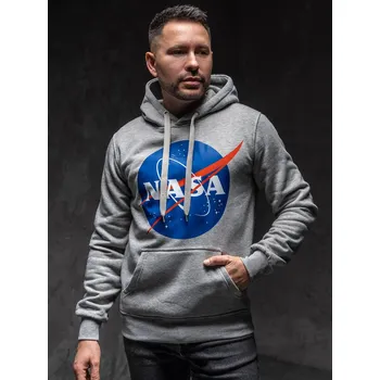 Pánská mikina Šedá pánská mikina s kapucí a potiskem anorak Bolf 14602A1 - M