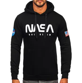 Pánská mikina Černá pánská mikina s potiskem a kapucí anorak Bolf 146956 - 2XL