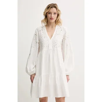 Dámské šaty Bavlněné šaty Pinko bílá barva, mini, 105008 A2H0 105008.A2H0 00X, vel. 38