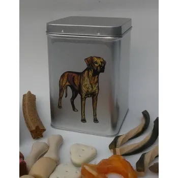 Chovatelství Rhodéský ridgeback - plechová dóza s pamlsky pro psy (30 pamlsků)
