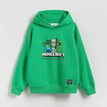 Chlapecká mikina Reserved - Mikina Minecraft - zelená - 603HR-77X - 603HR-77X-146