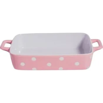 Forma na pečení Designová keramika Isabelle Rose - Růžová s puntíky – 29 cm