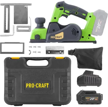 Příslušenství k nářadí Sada aku hoblík Procraft PE20BL s baterií 20V 4Ah a nabíječkou 20/1