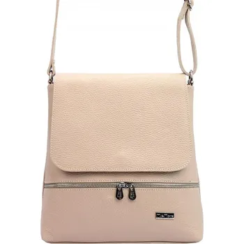 Kabelka Kožená dámská crossbody kabelka starorůžová
