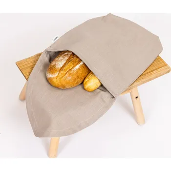 Sáček na potraviny Tulimese Sáček na pečivo lněný VÝBĚR BARVY/MATERIÁLU: LEN PŘÍRODNÍ BÉŽOVÝ