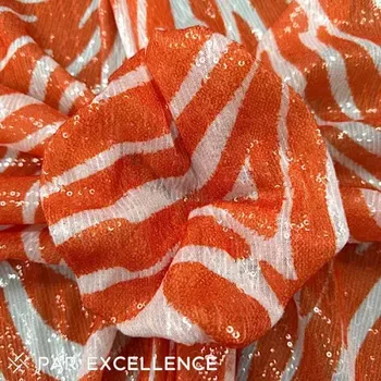 Flitrový tyl oranžový