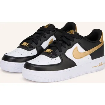 Dámské tenisky Nike Dětské Sneakersy Air Force 1, černá / zlatá / bílá, 38,5