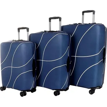 Příslušenství k zavazadlu T-class - Sada 3 obalů na kufry Modrá s čárami