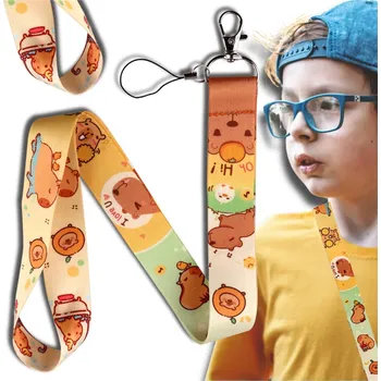 Camerazar Barevný klíčenka s popruhem na telefon - kapibara